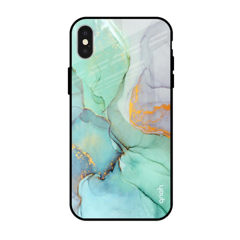 Green Marble Glossy case for iPhone X