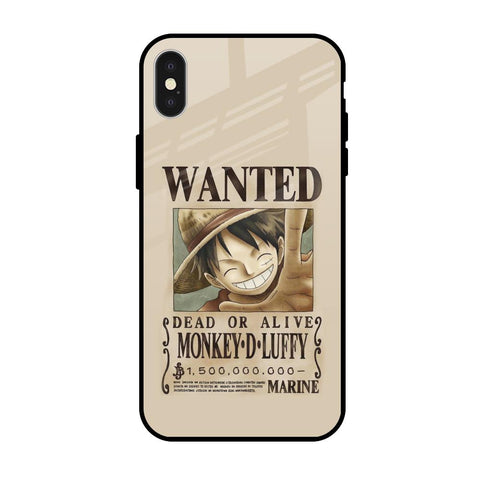 Luffy Wanted Glossy Case for iPhone X