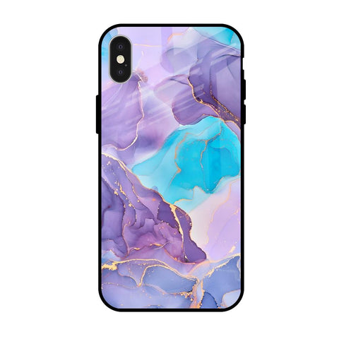 Alcohol ink Marble Glossy Case for iPhone X