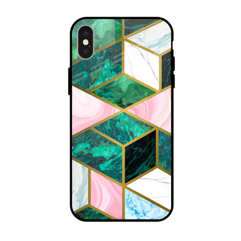 Seamless Green Marble Glossy Case for iPhone X