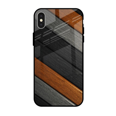 Tri Color Wood Glossy Case for iPhone X