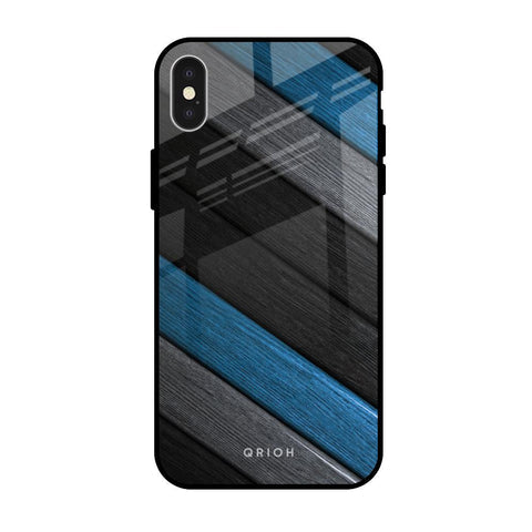 Multicolor Wooden Effect Glossy Case for iPhone X