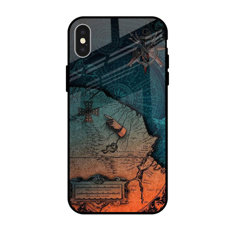 Geographical Map Glossy Case for iPhone X