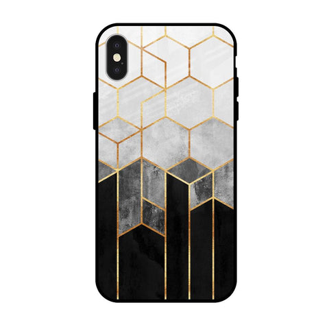 Tricolor Pattern Glossy Case for iPhone X