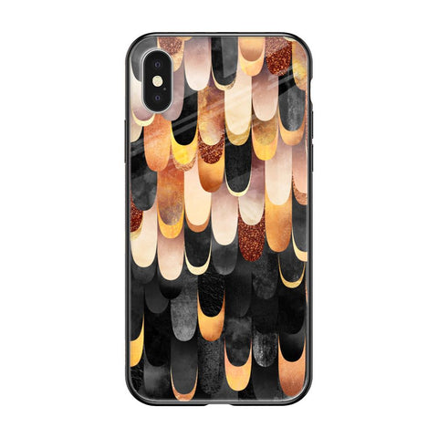 Bronze Abstract Glossy Case for iPhone X