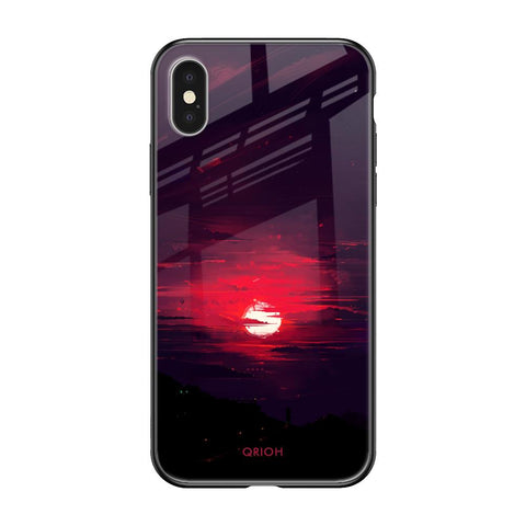 Morning Red Sky Glossy Case For iPhone X