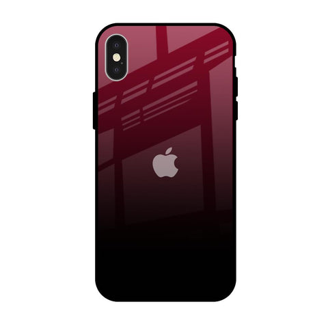Wine Red Glossy Case For iPhone X