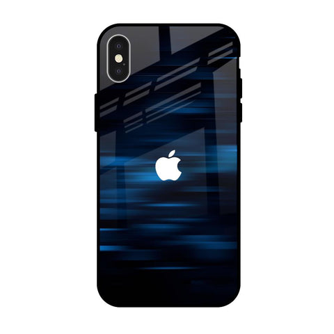 Blue Rough Abstract Glossy Case for iPhone X