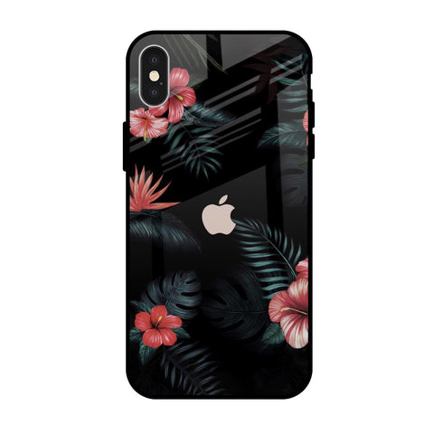 Tropical Art Flower Glossy Case for iPhone X