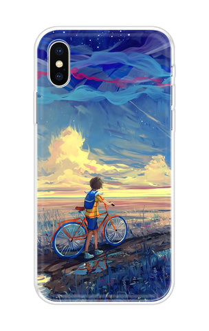 Riding Bicycle to Dreamland Soft Cover for iPhone X