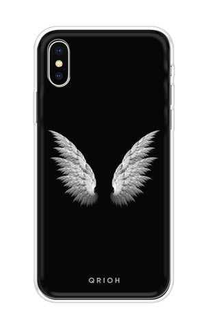 White Angel Wings Soft Cover for iPhone X