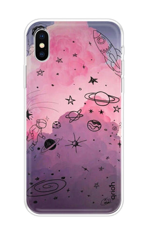 Space Doodles Art Soft Cover For iPhone X