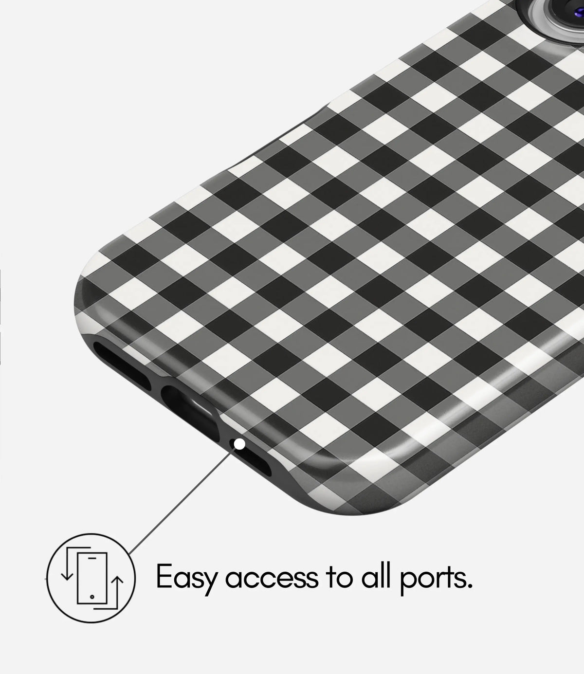 Monochrome Picnic Premium Tough Shining Phone Case (Double Layer) Available For All iPhone Models