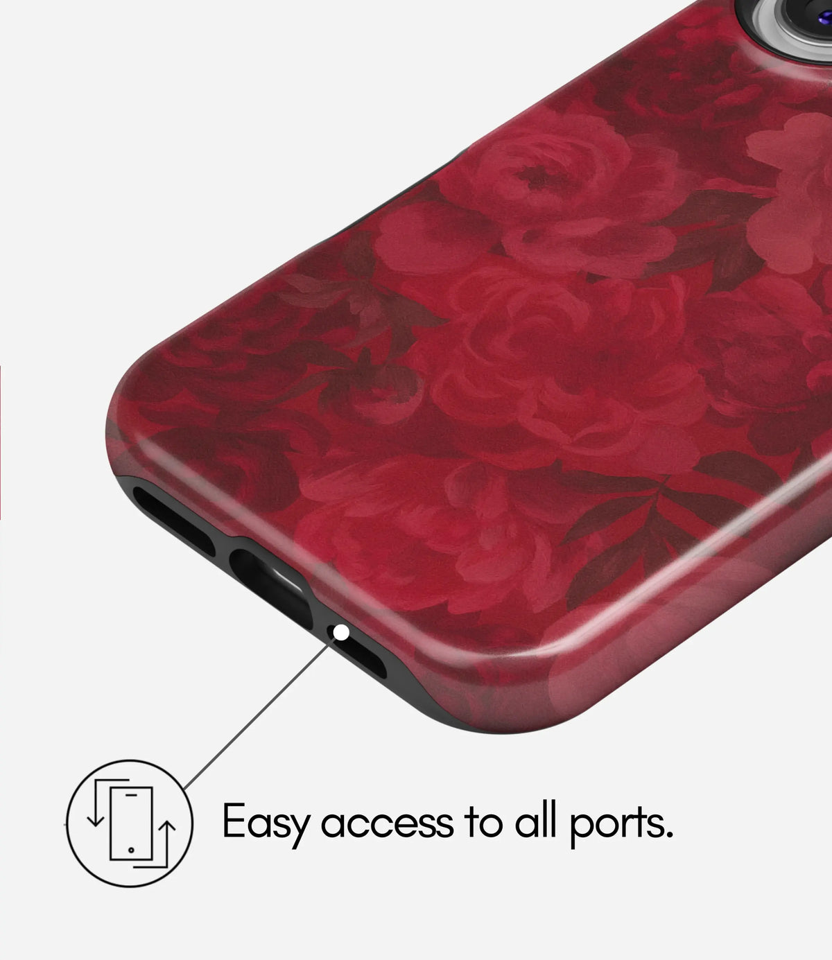 Crimson Bloom Premium Tough Shining Phone Case (Double Layer) Available For All iPhone Models