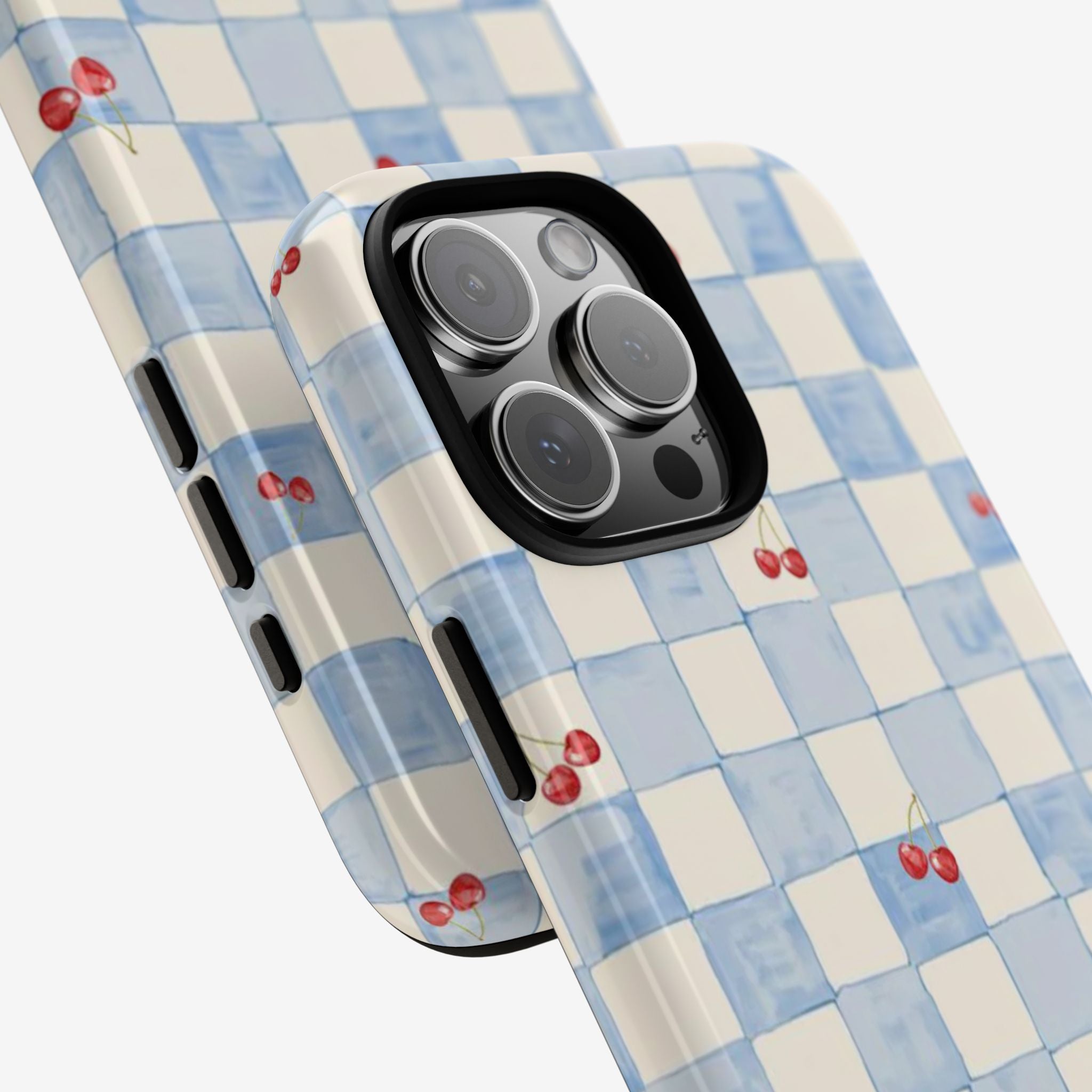 Cherry Check Tough Case  Available For All iPhone Models