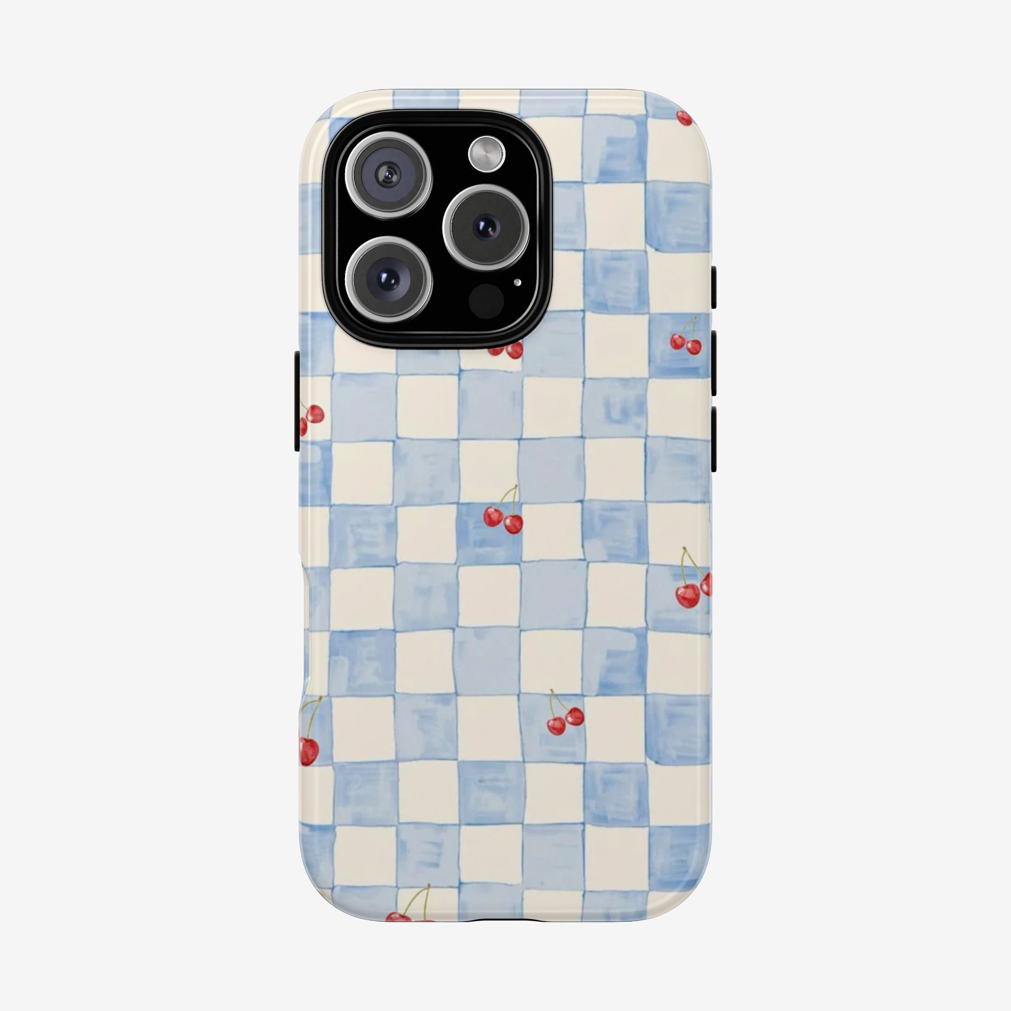 Cherry Check Tough Case  Available For All iPhone Models