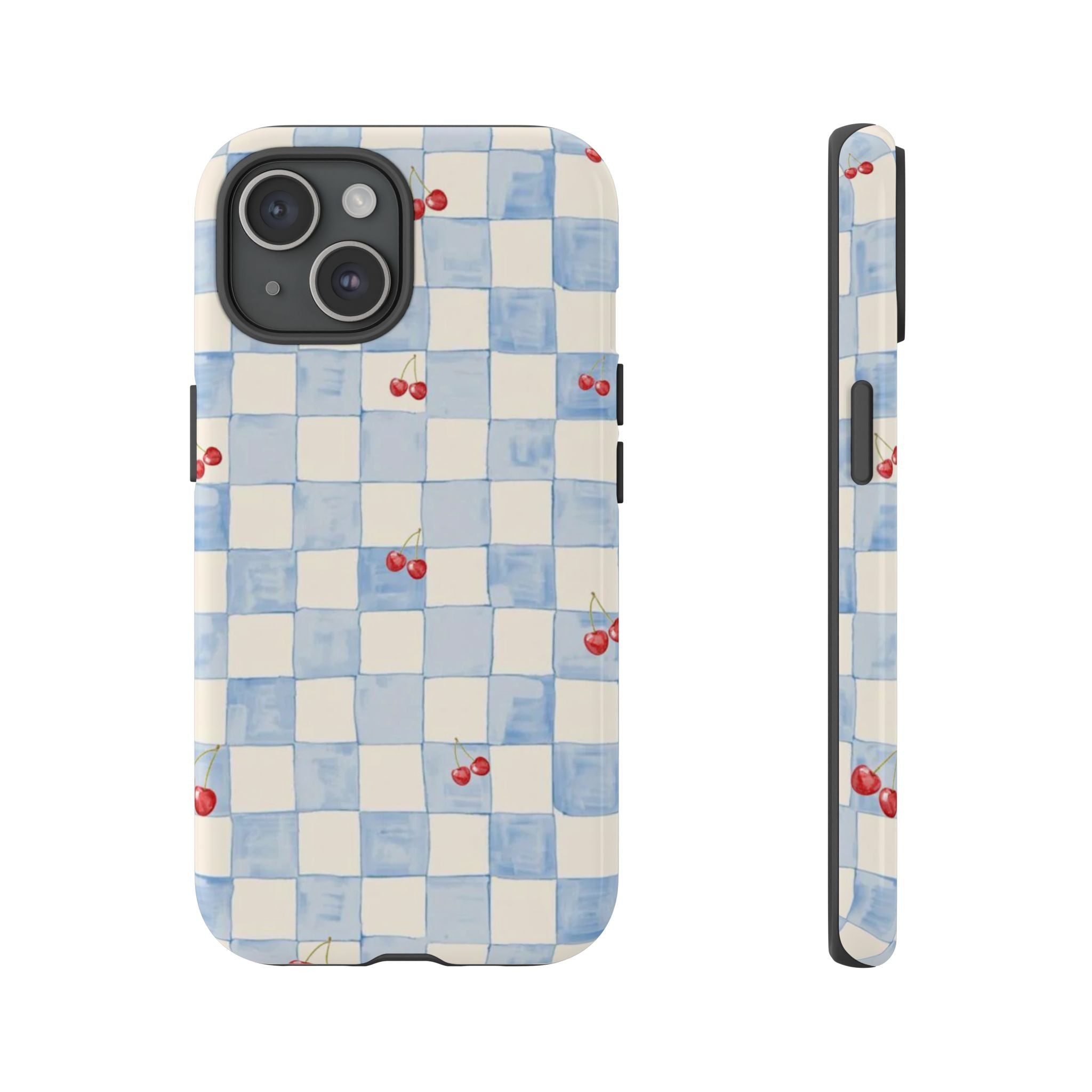 Cherry Check Tough Case  Available For All iPhone Models