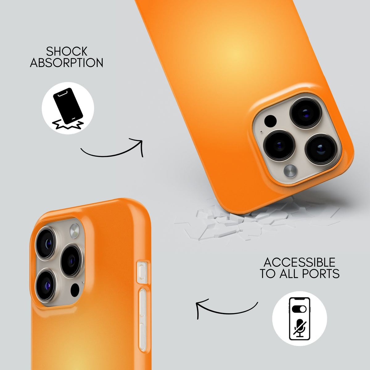 Mango Premium Tough Shining Phone Case (Double Layer) Available For All iPhone Models