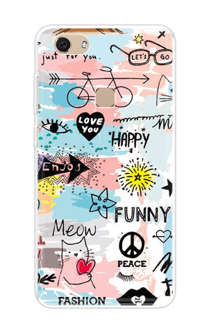 Happy Doodle Soft Cover for Vivo V7 Plus