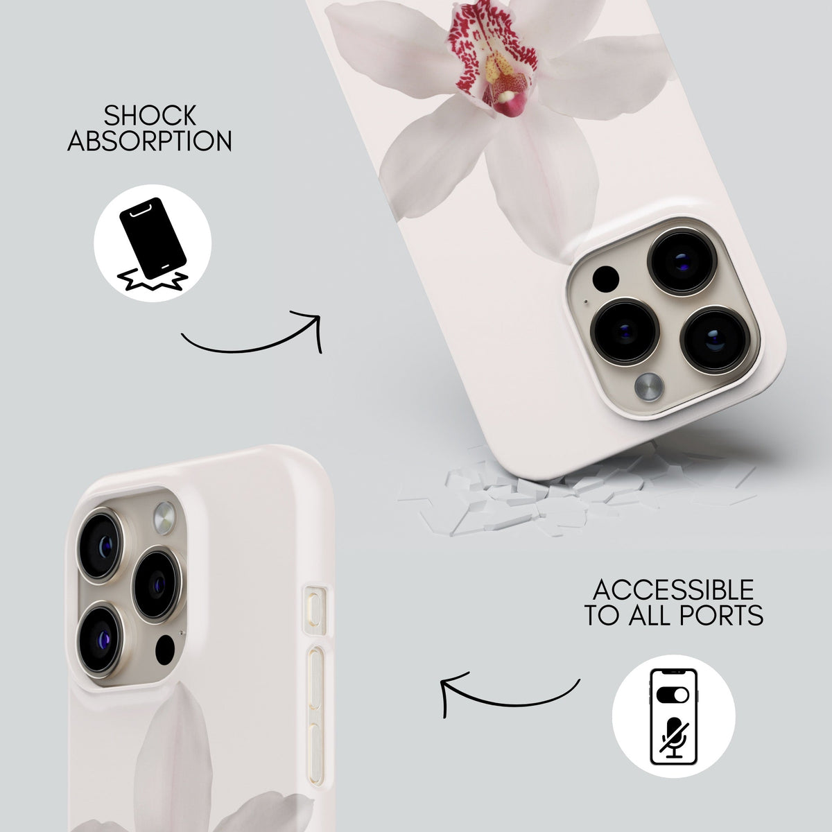 Milky Premium Tough Shining Phone Case (Double Layer) Available For All iPhone Models