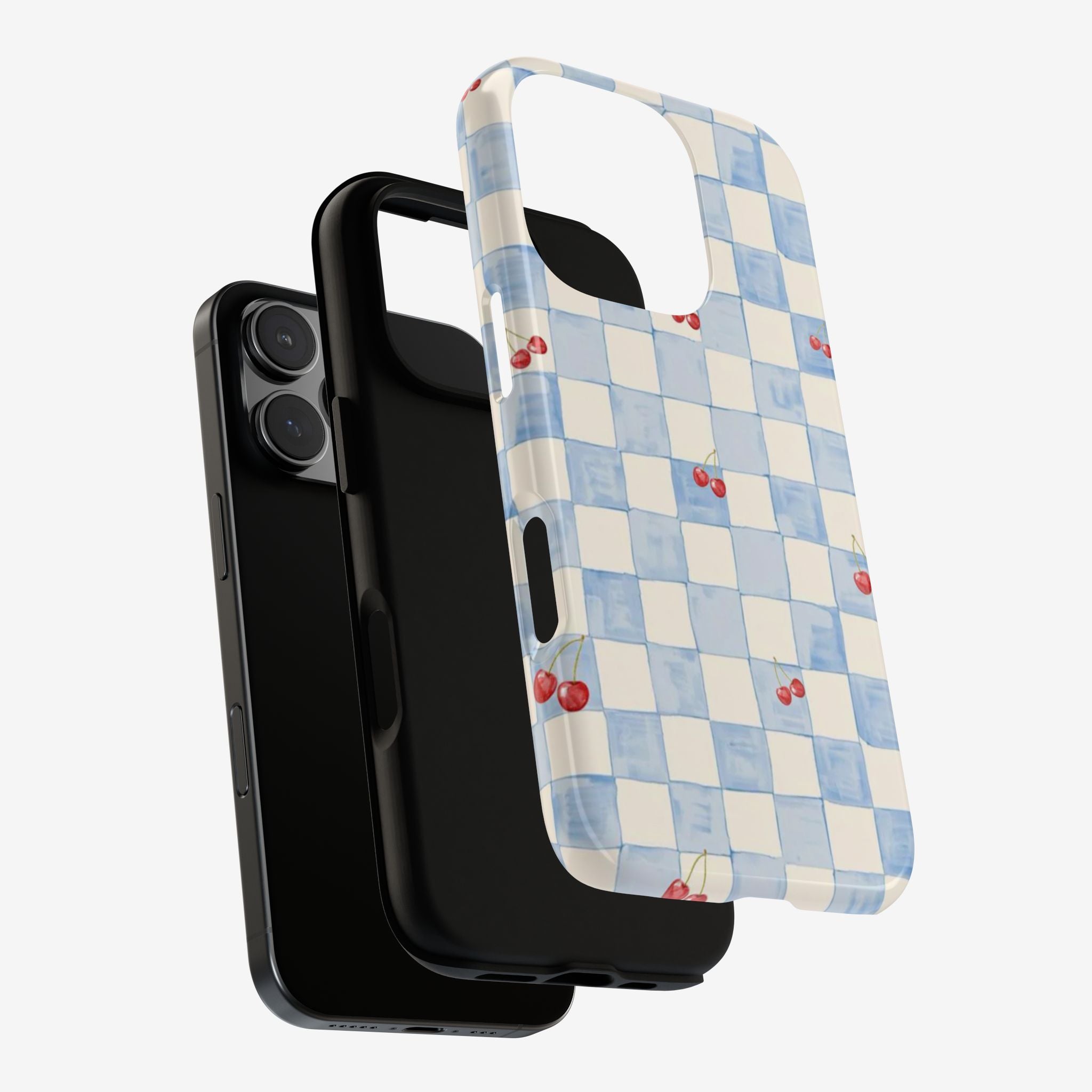 Cherry Check Tough Case  Available For All iPhone Models