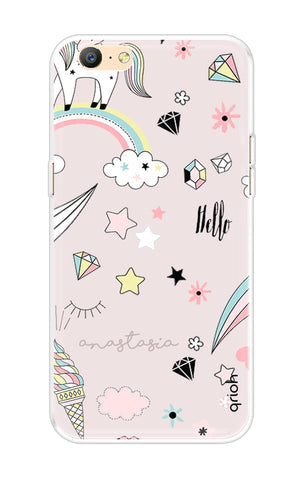 Unicorn Doodle Soft Cover For Oppo A57