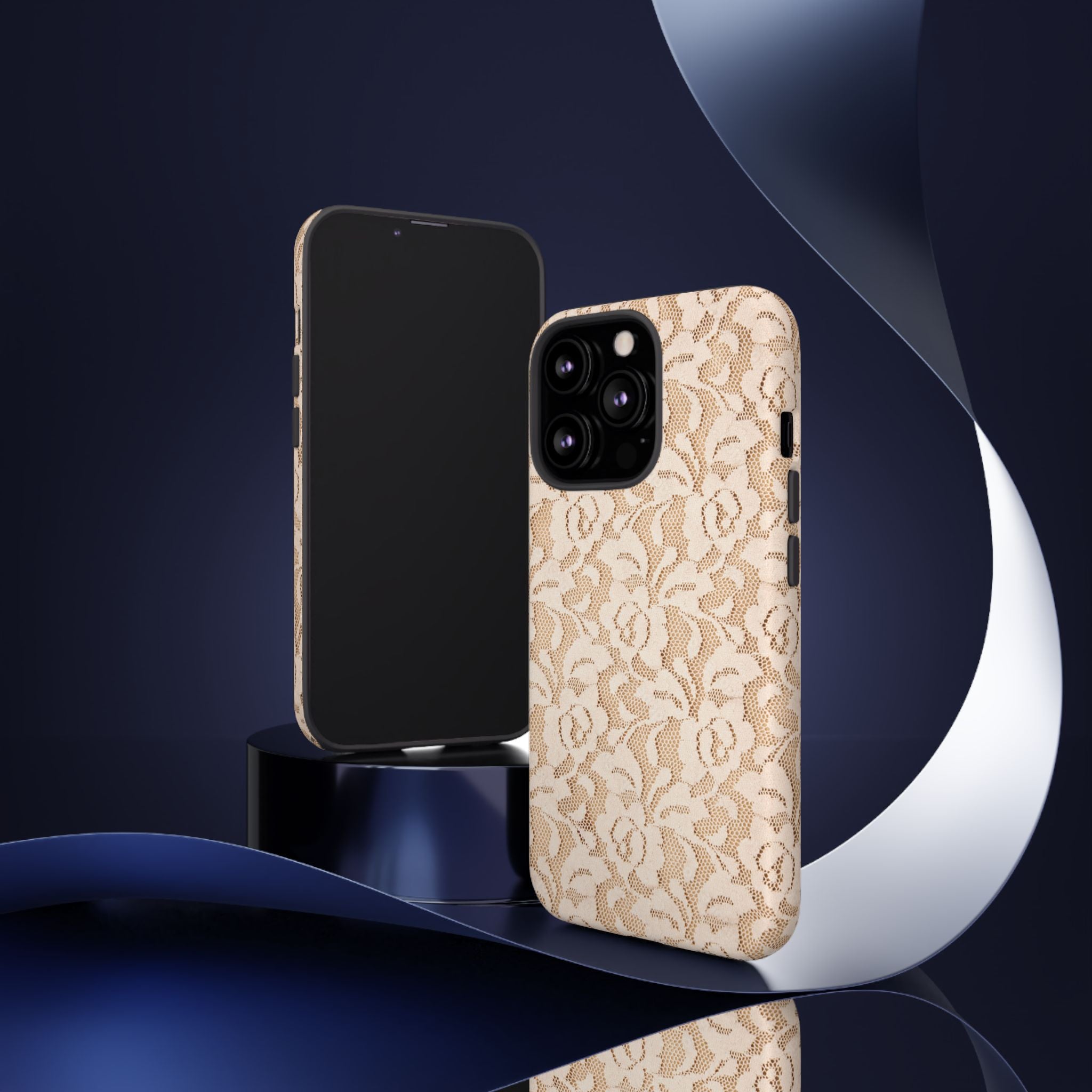 Coastal Toile Tough Case  Available For All iPhone Models