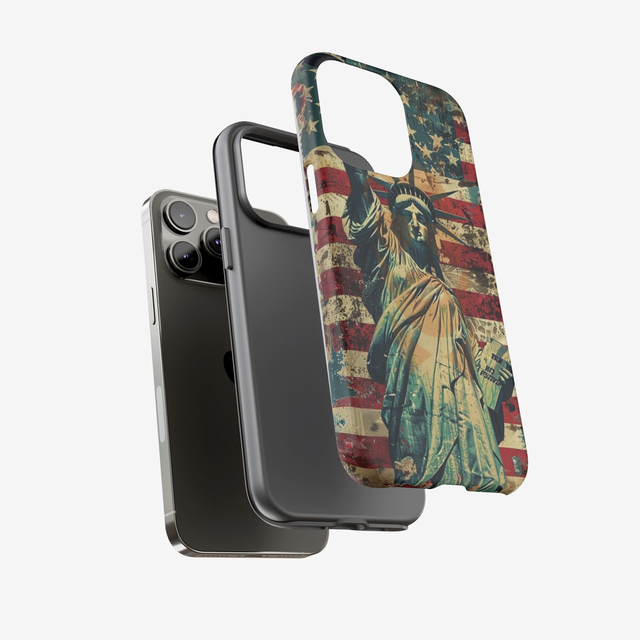 Vintage Liberty Premium Tough Shining Phone Case (Double Layer) Available For All iPhone Models