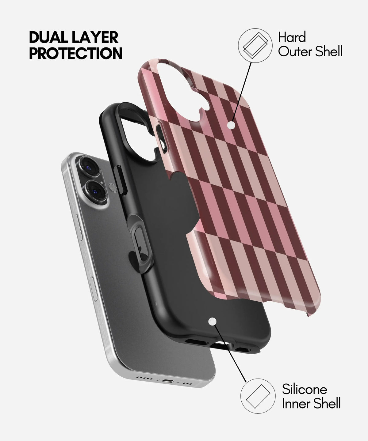Neapolitan Check Premium Tough Shining Phone Case (Double Layer) Available For All iPhone Models
