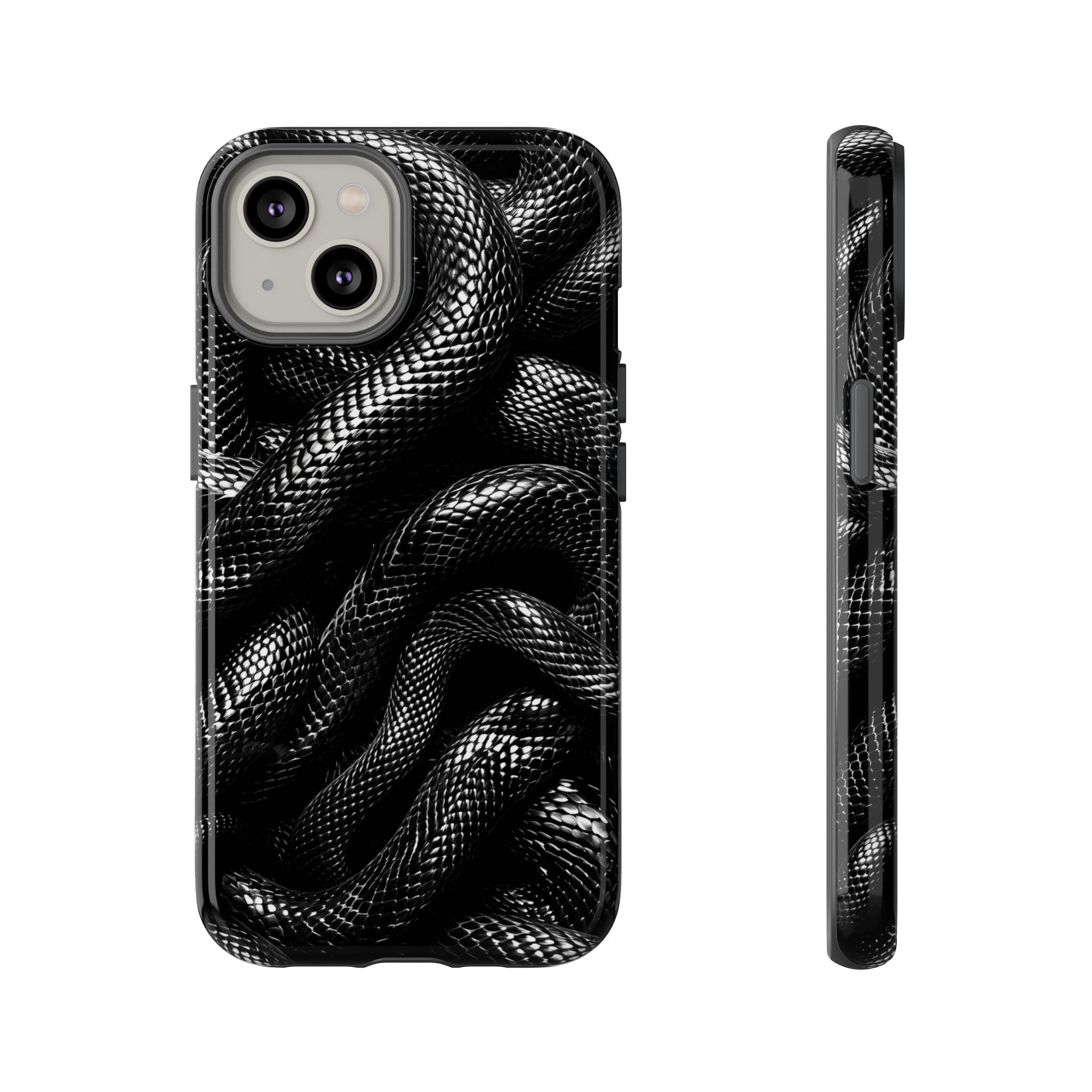 Black Snakes Premium Tough Shining Phone Case (Double Layer) Available For All iPhone Models