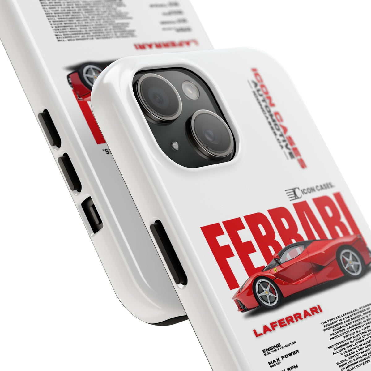 Ferrari LaFerrari White Premium Tough Shining Phone Case (Double Layer) Available For All iPhone Models
