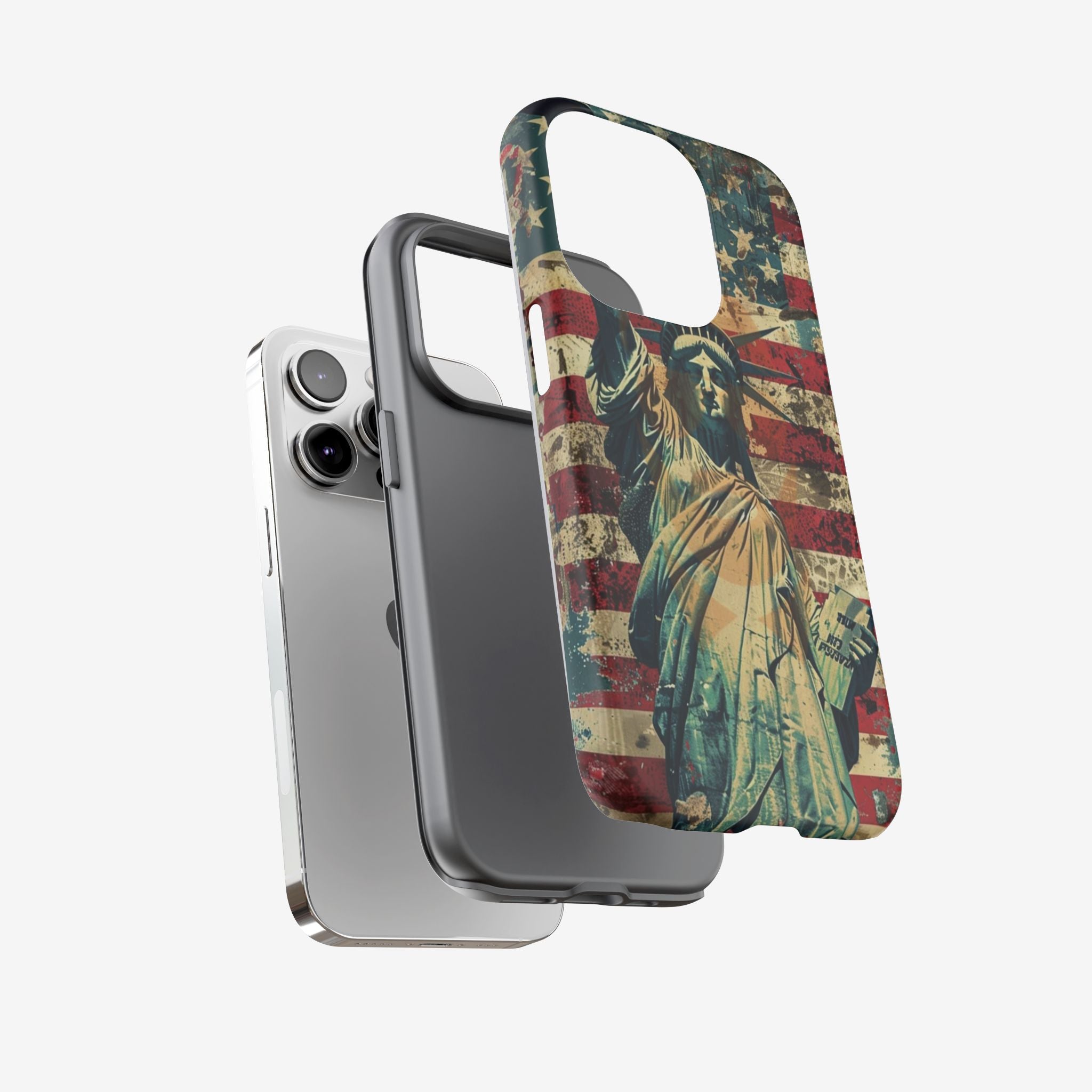 Vintage Liberty Premium Tough Shining Phone Case (Double Layer) Available For All iPhone Models
