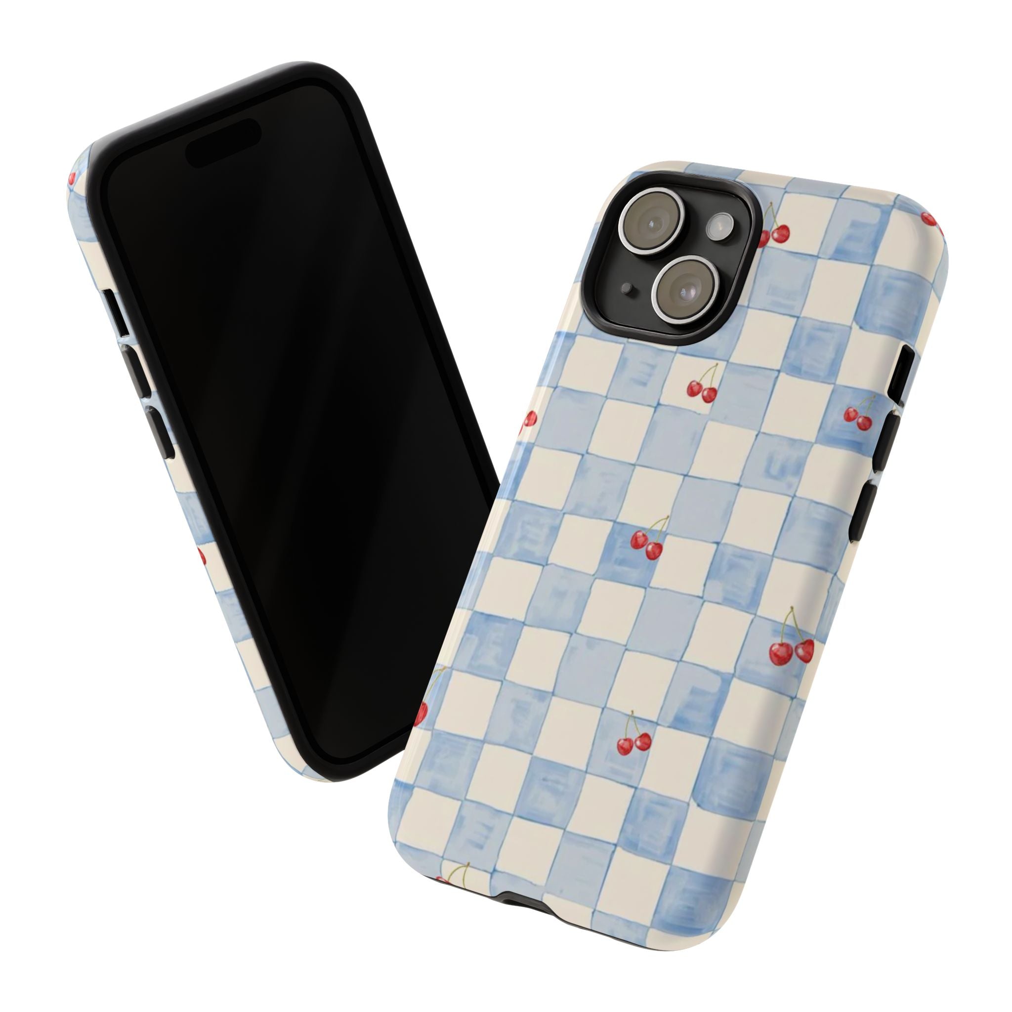 Cherry Check Tough Case  Available For All iPhone Models