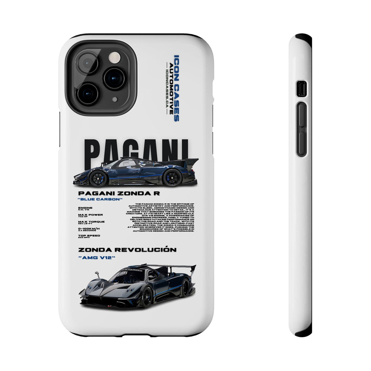 Pagani Zonda R White Premium Tough Shining Phone Case (Double Layer) Available For All iPhone Models