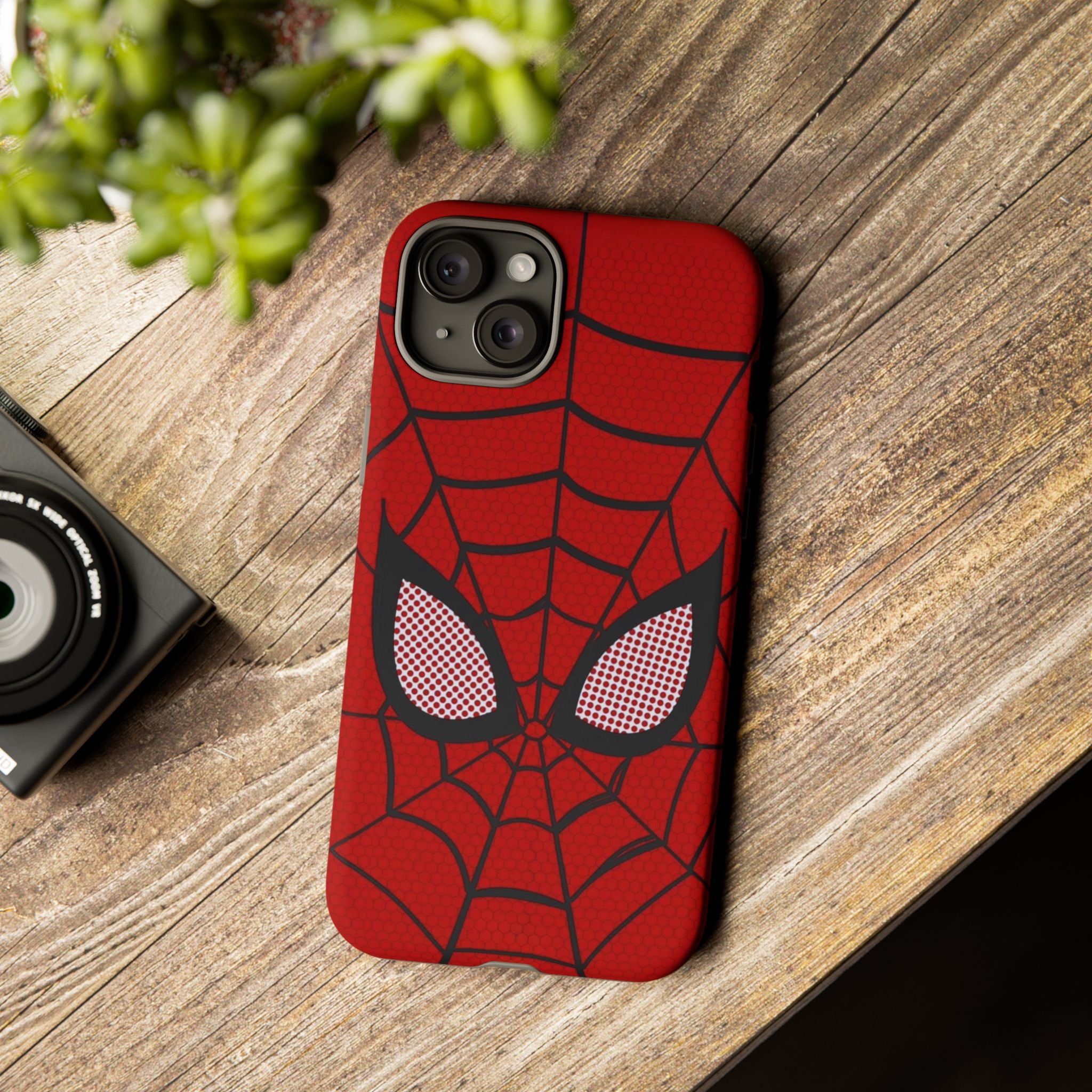 Scarlet Grid Mask Premium Tough Shining Phone Case (Double Layer) Available For All iPhone Models
