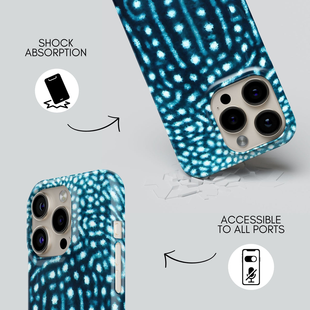 Cleo Premium Tough Shining Phone Case (Double Layer) Available For All iPhone Models