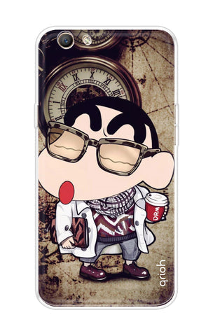 Nerdy Shinchan Soft Cover for Oppo F1s