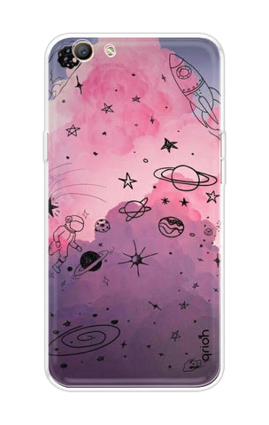 Space Doodles Art Soft Cover For Oppo F1s