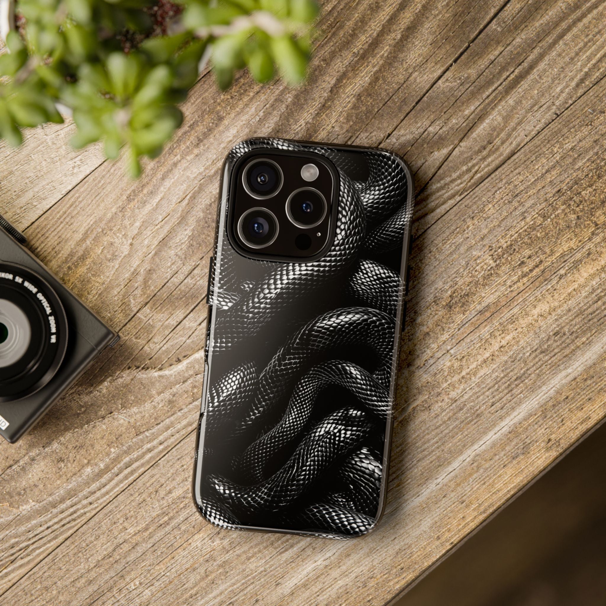 Black Snakes Premium Tough Shining Phone Case (Double Layer) Available For All iPhone Models