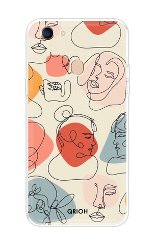 Abstract Faces Soft Cover for Oppo F5