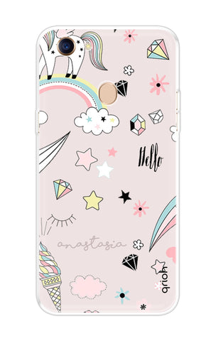 Unicorn Doodle Soft Cover For Oppo F5