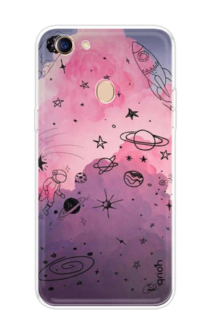 Space Doodles Art Soft Cover For Oppo F5