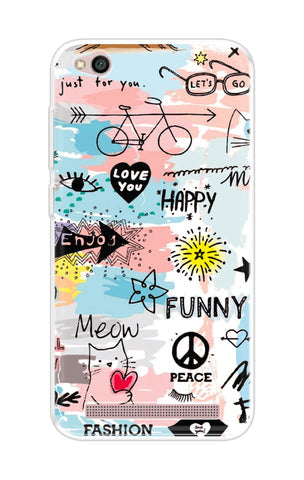 Happy Doodle Soft Cover for xiaomi redmi 5a