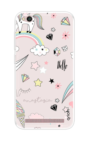 Unicorn Doodle Soft Cover For xiaomi redmi 5a