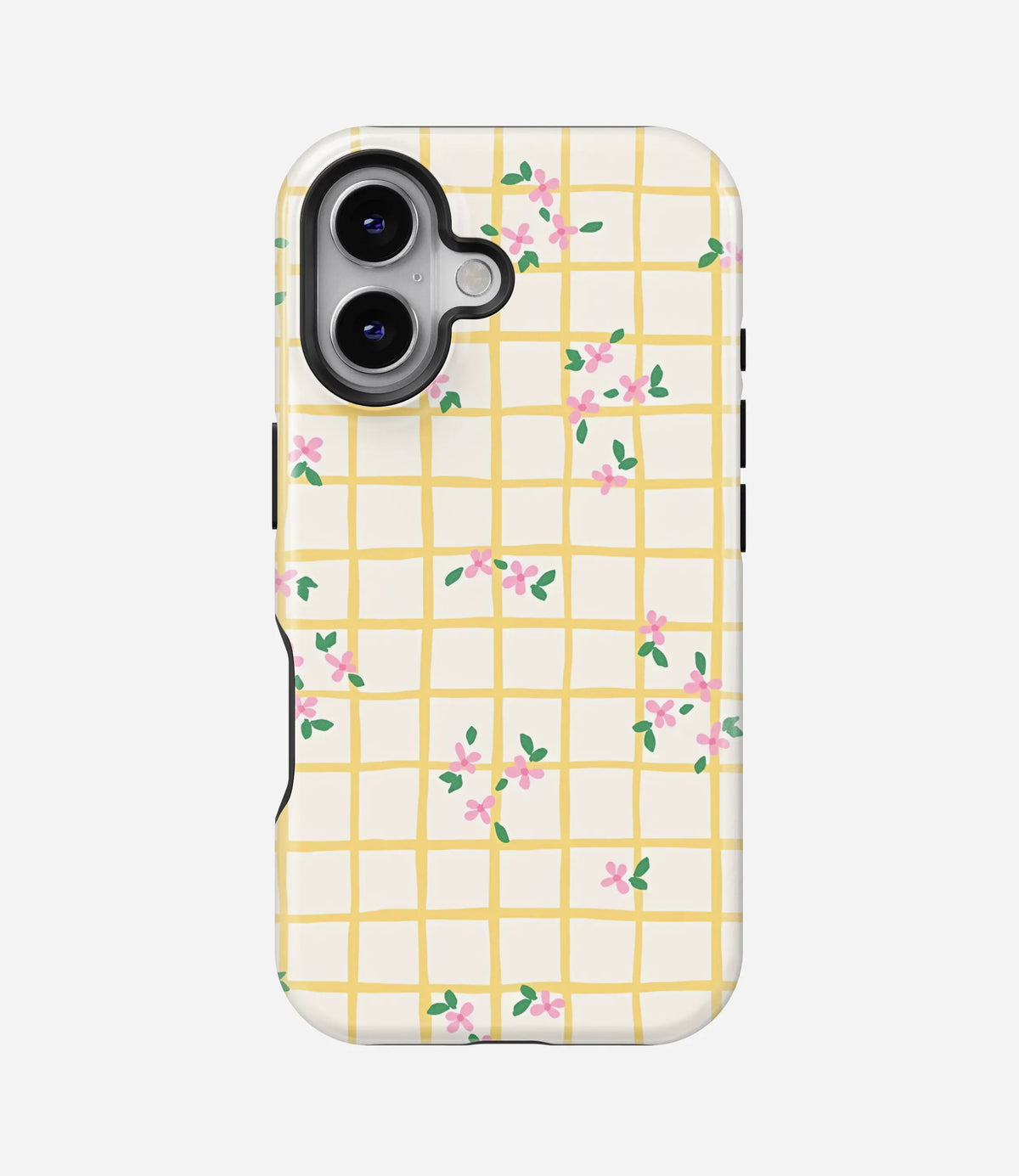 Daisy Picnic Check Premium Tough Shining Phone Case (Double Layer) Available For All iPhone Models
