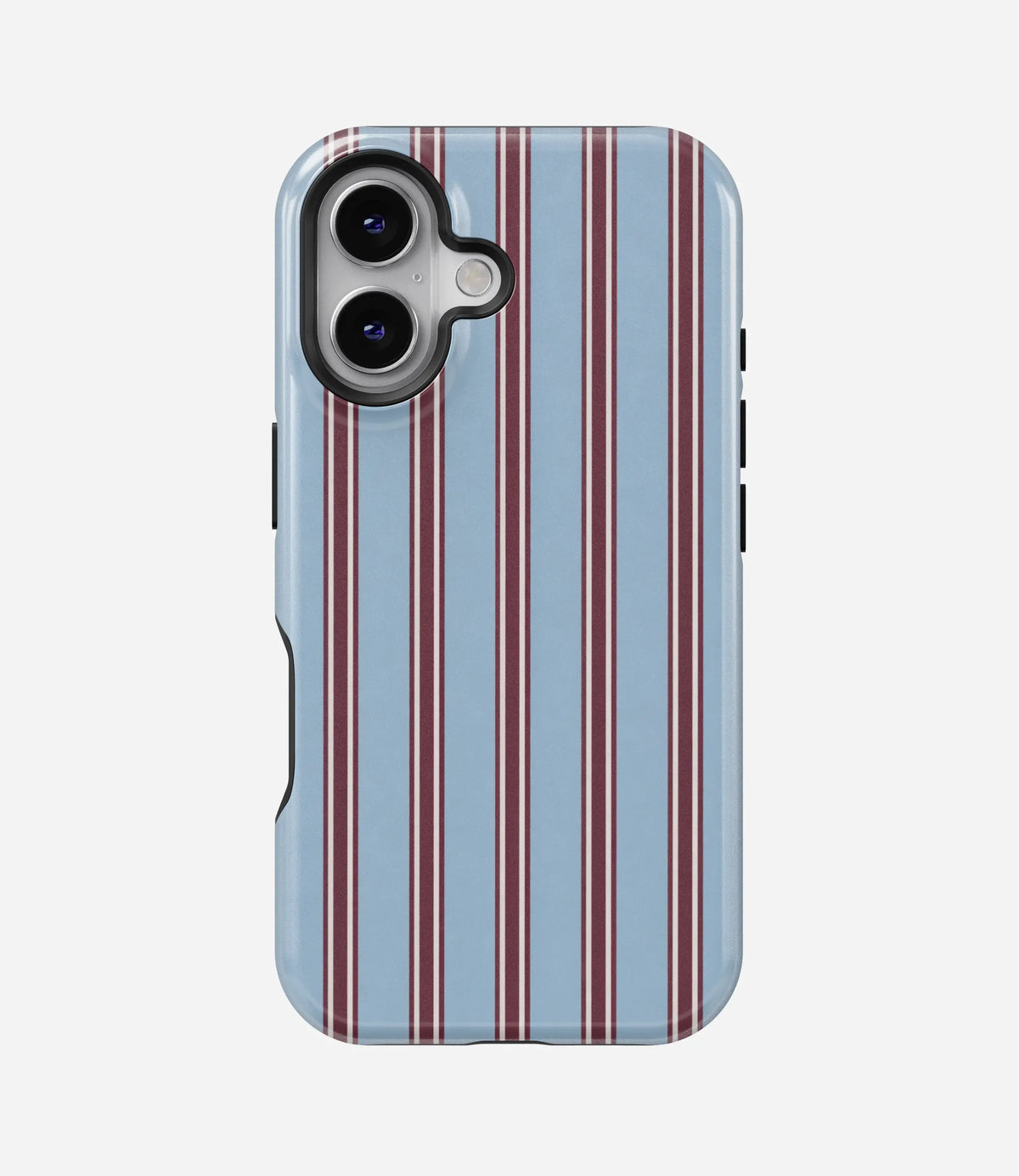 Bordeaux Stripe Premium Tough Shining Phone Case (Double Layer) Available For All iPhone Models