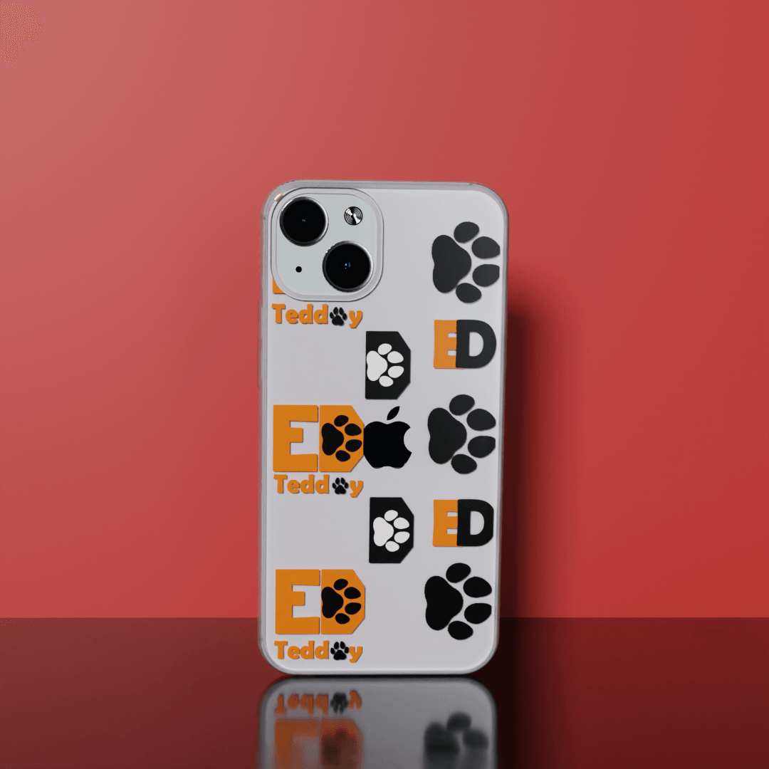 Teddy Paw Print - Soft Transparent Silicon Case Acrylic (Anti Yellow)