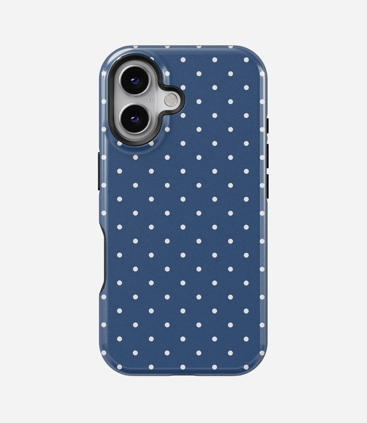 Dot Navy Premium Tough Shining Phone Case (Double Layer) Available For All iPhone Models