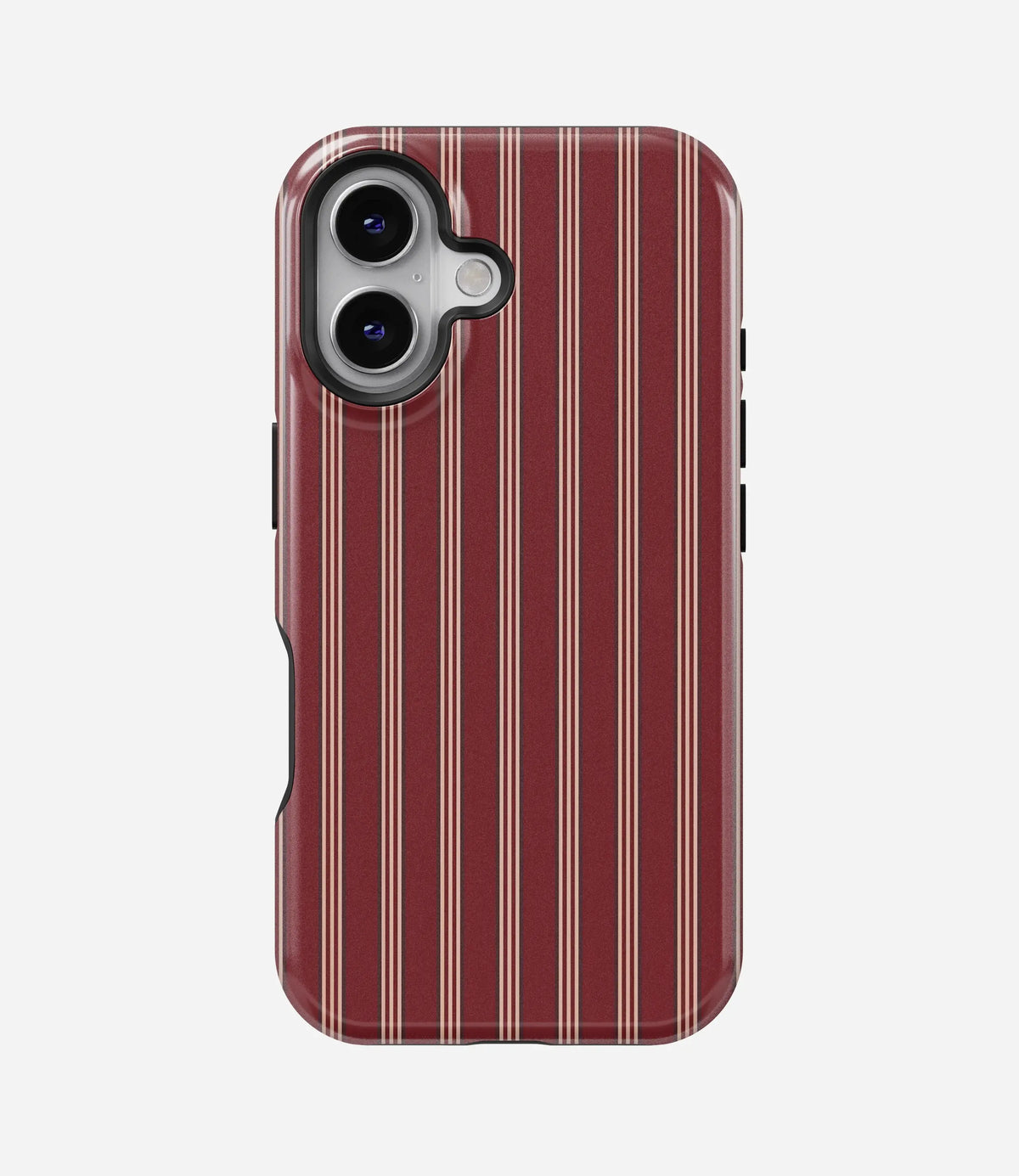 Burgundy Luxe Lines Premium Tough Shining Phone Case (Double Layer) Available For All iPhone Models