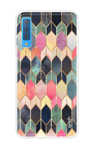 Shimmery Pattern Soft Cover for Samsung A7 2018